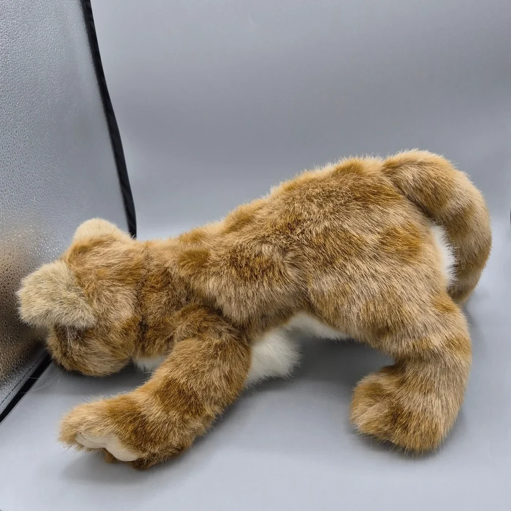 Folkmanis Puppets Mountain Lion Cub Realistic Hand Puppet 3045 Brown Blue Eyes